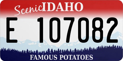 ID license plate E107082