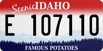 ID license plate E107110