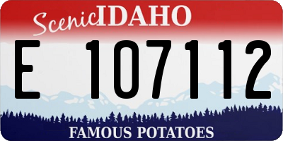 ID license plate E107112