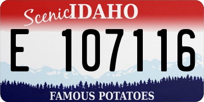 ID license plate E107116