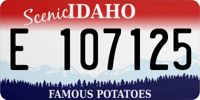 ID license plate E107125