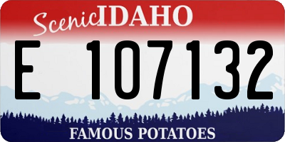 ID license plate E107132