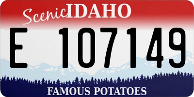 ID license plate E107149
