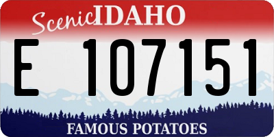 ID license plate E107151