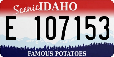 ID license plate E107153