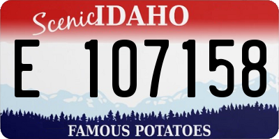 ID license plate E107158