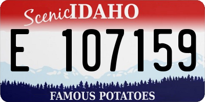 ID license plate E107159