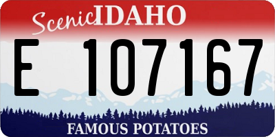 ID license plate E107167