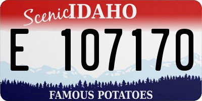 ID license plate E107170