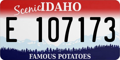 ID license plate E107173