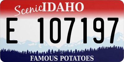 ID license plate E107197