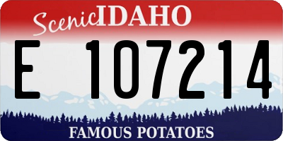 ID license plate E107214