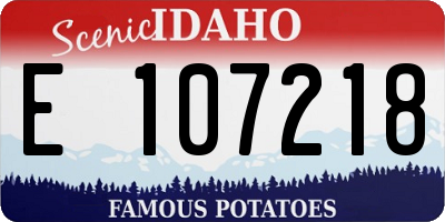 ID license plate E107218