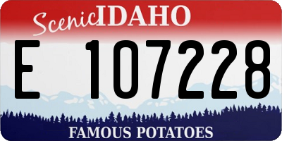 ID license plate E107228