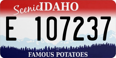 ID license plate E107237