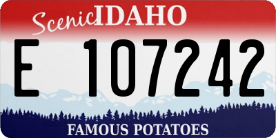 ID license plate E107242