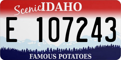 ID license plate E107243