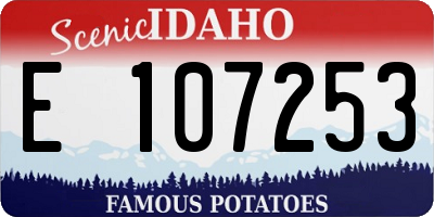 ID license plate E107253