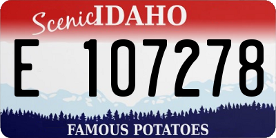 ID license plate E107278