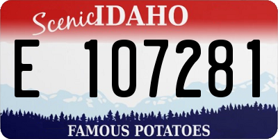 ID license plate E107281