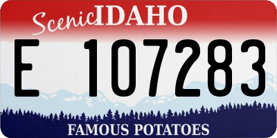 ID license plate E107283