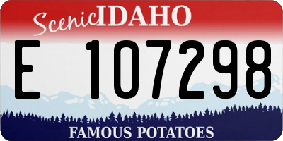 ID license plate E107298