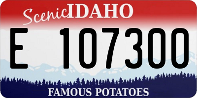 ID license plate E107300