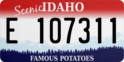 ID license plate E107311