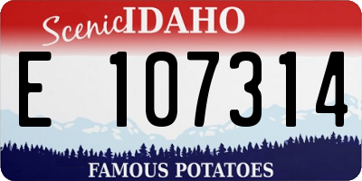 ID license plate E107314