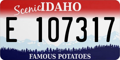 ID license plate E107317