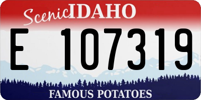 ID license plate E107319