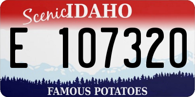 ID license plate E107320