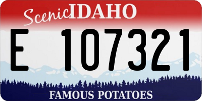 ID license plate E107321