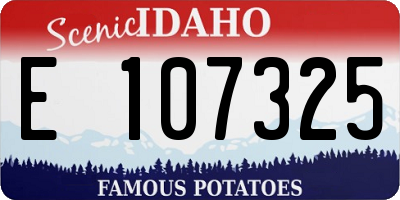 ID license plate E107325