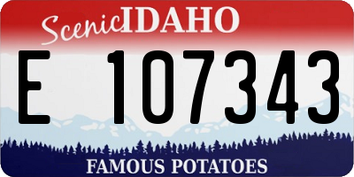 ID license plate E107343