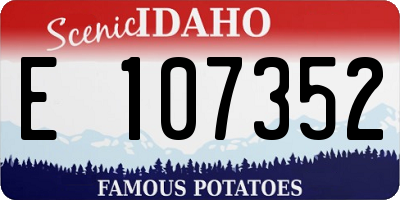 ID license plate E107352