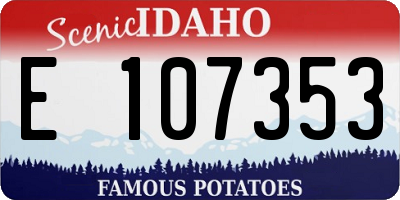 ID license plate E107353
