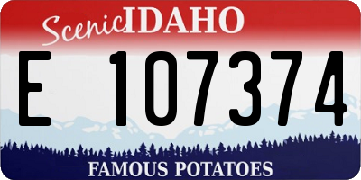 ID license plate E107374
