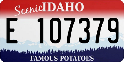 ID license plate E107379