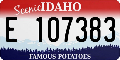 ID license plate E107383