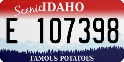 ID license plate E107398