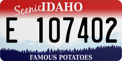 ID license plate E107402