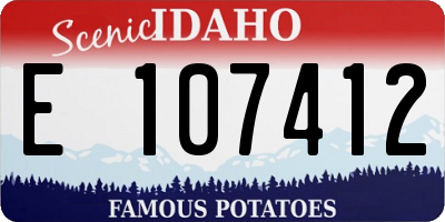 ID license plate E107412