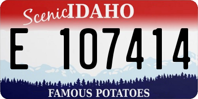 ID license plate E107414