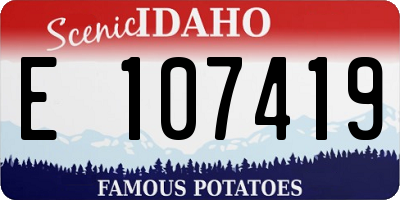 ID license plate E107419