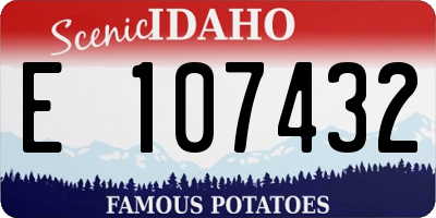 ID license plate E107432