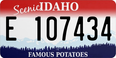 ID license plate E107434