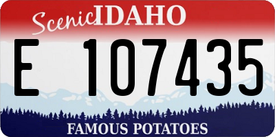 ID license plate E107435