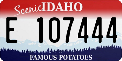 ID license plate E107444