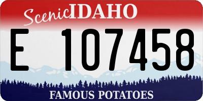 ID license plate E107458